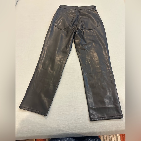 Abercrombie & Fitch denim &Faux Leather the Ankle Straight Ultra High Rise Jeans - Picture 2 of 14